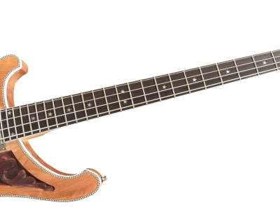 Custom Nova Left Handed Lemmy Kilmister 4003 Stain Walnut Wood Carved Oak Leaves 4 String Bass - Image 8