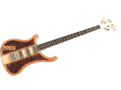 Custom Nova Left Handed Lemmy Kilmister 4003 Stain Walnut Wood Carved Oak Leaves 4 String Bass - Image 9