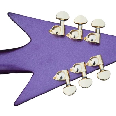 Custom Ember Prince Love Symbol Gloss Violet Purple Tremolo Electric Guitar - Image 4