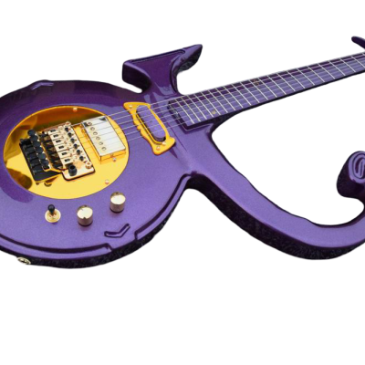Custom Ember Prince Love Symbol Gloss Violet Purple Tremolo Electric Guitar - Image 11