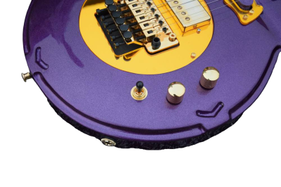 Custom Ember Prince Love Symbol Gloss Violet Purple Tremolo Electric Guitar - Image 12