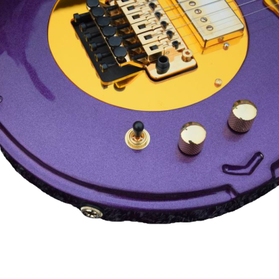 Custom Ember Prince Love Symbol Gloss Violet Purple Tremolo Electric Guitar - Image 12