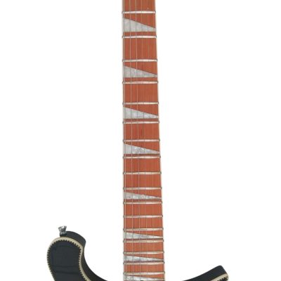 Custom Nova Black Jetglo 620 Solid Body Padauk Fretboard Guitar - Image 3