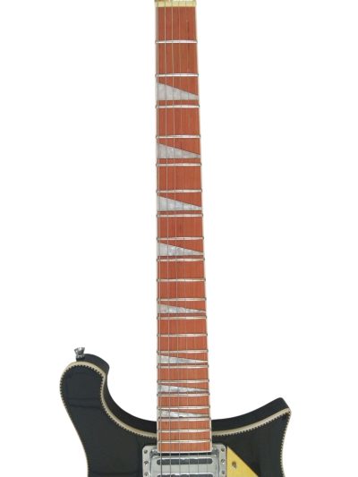 Custom Nova Black Jetglo 620 Solid Body Padauk Fretboard Guitar - Image 3