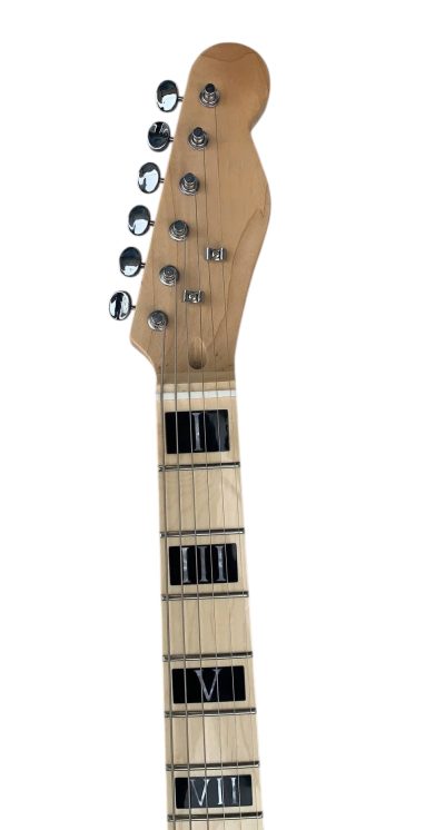Custom Regent Trans Blue Number Inlay Electric Guitar - Image 3