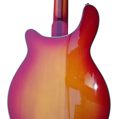 Custom Nova 4005V Cherry Fireglo 4 String Bass White Pickguard - Image 2