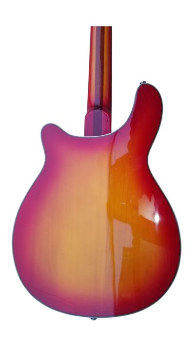 Custom Nova 4005V Cherry Fireglo 4 String Bass White Pickguard - Image 2