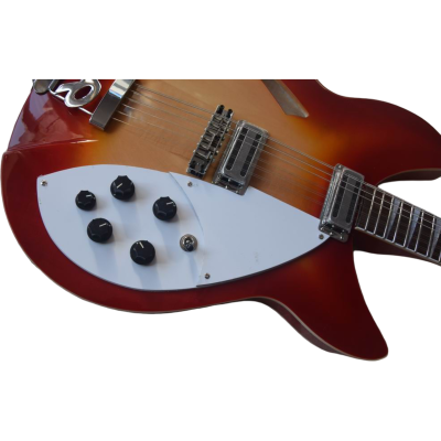 Custom Nova Slash Soundhole Cherry Fireglo 360 George 12 String Guitar - Image 9