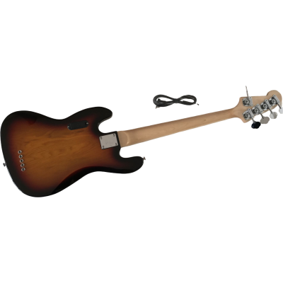 Custom Regent 3 Tone Sunburst Miller 5 String Jazz Bass Marcus Maple Fretboard - Image 6
