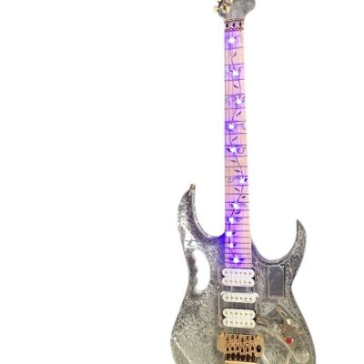 Custom Axis Plexiglass Acrylic Lucite Blue LED Tremolo Guitar Jem Tree Of Life Inlay