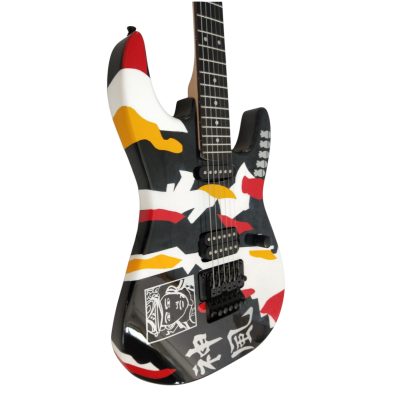 Custom Obsidian George Lynch Ebony Fretboard Kamikaze Tremolo Guitar - Image 3