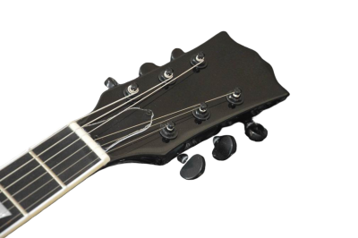 Custom Crown SG Black Red Stripe Black GT Poulsen 6 String Guitar - Image 5