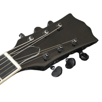 Custom Crown SG Black Red Stripe Black GT Poulsen 6 String Guitar - Image 5