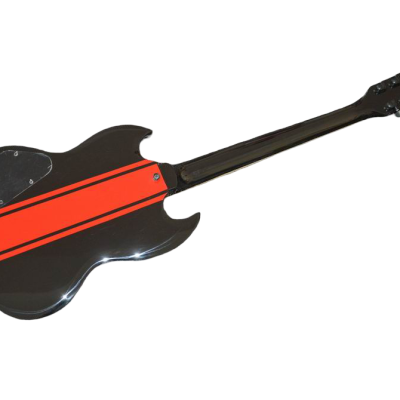 Custom Crown SG Black Red Stripe Black GT Poulsen 6 String Guitar - Image 6