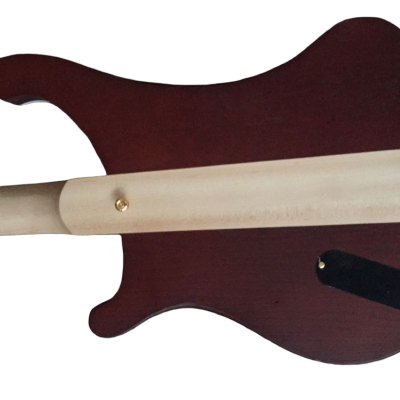 Custom Nova Lemmy Kilmister 4004 Stain Walnut Wood Carved Oak Leaves 4 String Bass - Image 2