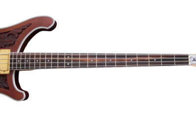 Custom Nova Lemmy Kilmister 4003 Stain Walnut Wood Carved Oak Leaves 4 String Bass - Image 5