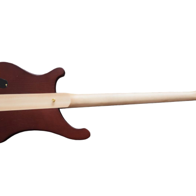 Custom Nova Lemmy Kilmister 4004 Stain Walnut Wood Carved Oak Leaves 4 String Bass - Image 8