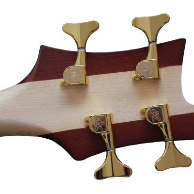Custom Nova Lemmy Kilmister 4004 Stain Walnut Wood Carved Oak Leaves 4 String Bass - Image 9