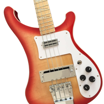 Custom Nova 4003 Cherry Fireglo Maple Wood 4 String Bass