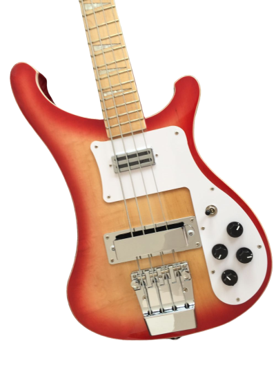 Custom Nova 4003 Cherry Fireglo Maple Wood 4 String Bass