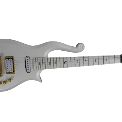 Custom Ember Prince Cloud Pearl White 6 String Electric Guitar - Image 4