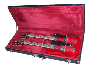 Custom Crown SG Jimmy Page Heritage Cherry Zeppelin Double Neck 12 6 String EDS1275 Guitar - Image 2