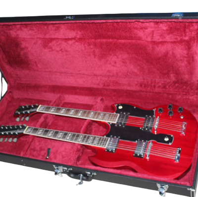 Custom Crown SG Jimmy Page Heritage Cherry Zeppelin Double Neck 12 6 String EDS1275 Guitar - Image 2
