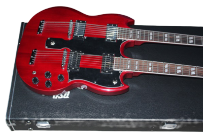Custom Crown SG Jimmy Page Heritage Cherry Zeppelin Double Neck 12 6 String EDS1275 Guitar - Image 3