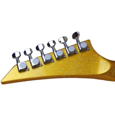 Custom Race Flying V Randy Gold Sparkle RR Electric Guitar - Image 6