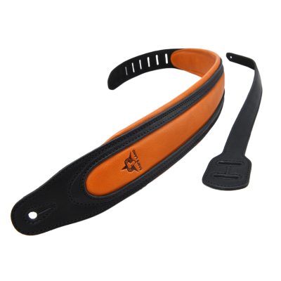 Premium Full-Grain Cowhide Leather Guitar Strap with Padded Shoulder Support - Image 2