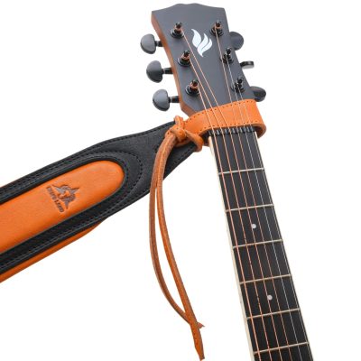 Premium Full-Grain Cowhide Leather Guitar Strap with Padded Shoulder Support - Image 15