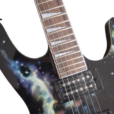 Custom Race Black Soloist SL2H Dan Nebula Galaxy Electric Guitar - Image 8
