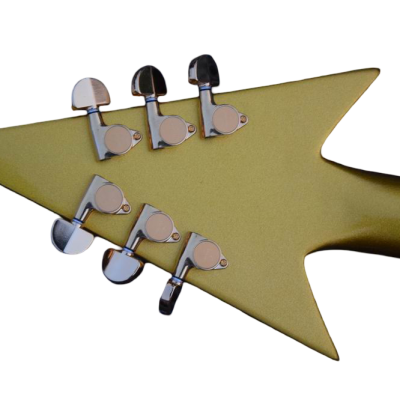 Custom Ember Prince Love Symbol Gold 6 String Electric Guitar - Image 5