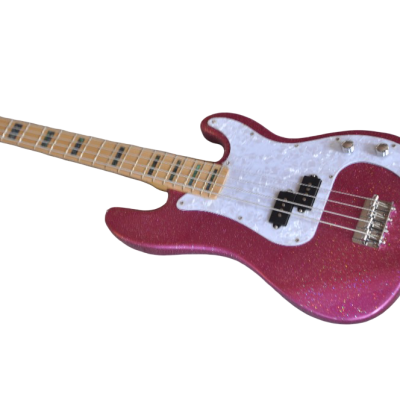 Custom Regent Adam Sparkle Rose 4 String Precision Jazz Bass - Image 2