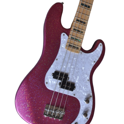 Custom Regent Adam Sparkle Rose 4 String Precision Jazz Bass