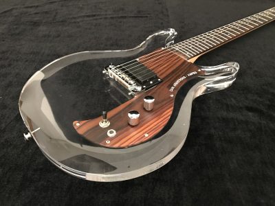 Custom Ametrine Lucite Dan Acrylic Plexiglass 1 Pickup Guitar - Image 3