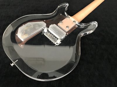 Custom Ametrine Lucite Dan Acrylic Plexiglass 1 Pickup Guitar - Image 9