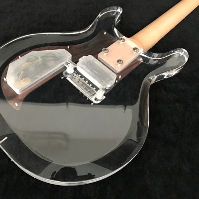 Custom Ametrine Lucite Dan Acrylic Plexiglass 1 Pickup Guitar - Image 9