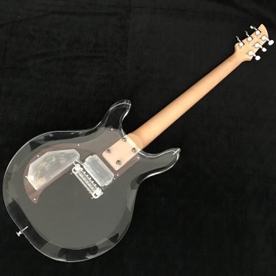 Custom Ametrine Lucite Dan Acrylic Plexiglass 1 Pickup Guitar - Image 10