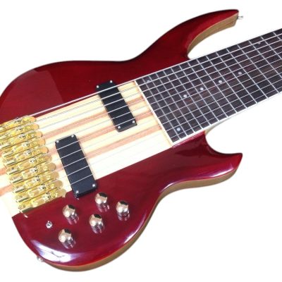 Custom Harlow Sidewinder Red 9 String Bass Guitar