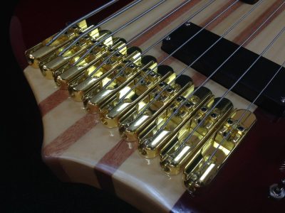 Custom Harlow Sidewinder Red 9 String Bass Guitar - Image 8