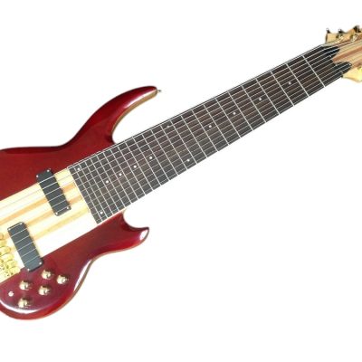 Custom Harlow Sidewinder Red 9 String Bass Guitar - Image 3