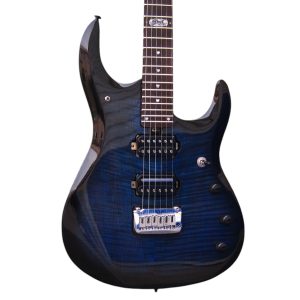 Custom Aether John Tiger Maple Top Blue Burst JP6 Ernie Guitar