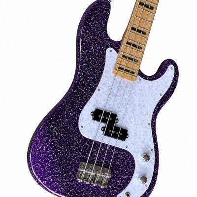 Custom Regent Adam Sparkle Purple 4 String Precision Jazz Bass