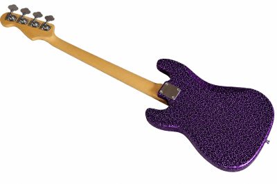Custom Regent Adam Sparkle Purple 4 String Precision Jazz Bass - Image 3