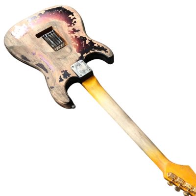 Custom Regent SRV Heavy Aged Relic Black Finish Stevie Ray Number One Guitar - Image 3
