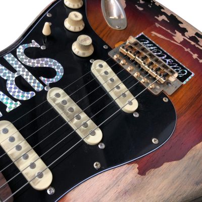 Custom Regent SRV Heavy Aged Relic Black Finish Stevie Ray Number One Guitar - Image 5