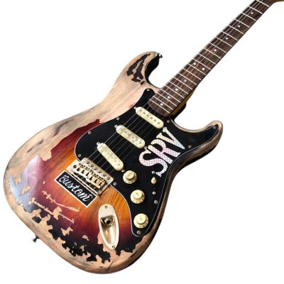 Custom Regent SRV Heavy Aged Relic Black Finish Stevie Ray Number One Guitar - Image 8