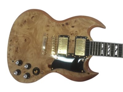 Custom Crown SG Birdseye Humbucker Pickups Fixed Bridge Guitar - Image 2