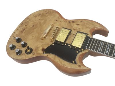 Custom Crown SG Birdseye Humbucker Pickups Fixed Bridge Guitar - Image 6
